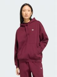Adidas Bluza Essentials Oversized Fleece Hoodie KT2274 Bordowy Regular Fit. Czerwone bluzy damskie Adidas, s, bez wzorów, z bawełny, bez kaptura. Za 227.99 zł.