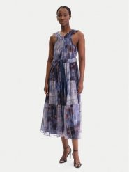 DKNY Sukienka koktajlowa P5KBGD66 Granatowy Regular Fit. Niebieskie sukienki damskie DKNY, bez wzorów, z syntetyku, wizytowe, bez ramiączek. Za 739.99 zł.