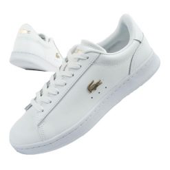 Buty sportowe damskie Lacoste Carnaby Set 224 1 SFA trampki. Białe obuwie sportowe casual damskie Lacoste, ze skóry, bez zapięcia. Za 459.00 zł.