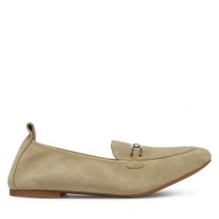 Lordsy Unisa. Zielone półbuty damskie Unisa, bez wzorów, bez obcasa, bez zapięcia. Za 259.99 zł.