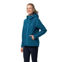 Damska kurtka wodoodporna Jack Wolfskin Highest Peak. Niebieskie kurtki damskie Jack Wolfskin, s, bez wzorów, bez kaptura. W wyprzedaży za 669.15 zł.