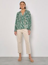 Apricot Bluzka w kolorze zielonym rozmiar: L. Zielone bluzki damskie Apricot, l, bez wzorów, bez kołnierzyka, bez ramiączek. Za 78.99 zł.