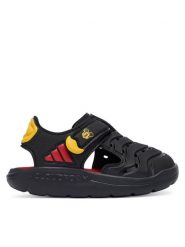 Adidas Sandały Disney Mickey Mouse JQ4399 Czarny. Czarne sandały chłopięce Adidas, z syntetyku, bez zapięcia. Za 179.99 zł.