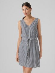 Vero Moda Sukienka letnia Bumpy 10286519 Granatowy Regular Fit. Niebieskie sukienki damskie Vero Moda, bez wzorów, z wiskozy, bez ramiączek. Za 89.99 zł.