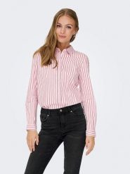 JDY Bluzka w kolorze jasnoróżowym rozmiar: 38. Różowe bluzki damskie JDY, bez wzorów, z bawełny, bez kołnierzyka, bez ramiączek. Za 69.75 zł.