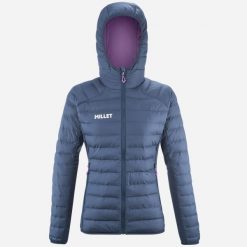 Kurtka ocieplana damska Millet Fitz Roy Warm Hoodie. Niebieskie kurtki damskie Millet, bez wzorów, bez kaptura. W wyprzedaży za 527.25 zł.