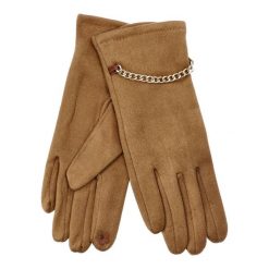 Żółte Rękawiczki Glamour Damskie Armodo. Żółte rękawiczki damskie Armodo, bez wzorów. Za 49.99 zł.