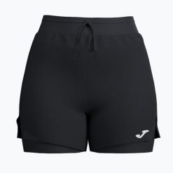 Spodenki tenisowe damskie Joma Sculpture II W. Czarne spodenki sportowe damskie Joma, l, bez wzorów, z elastanu, na fitness i siłownię. Za 149.99 zł.
