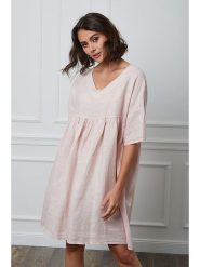Fleur de Lin Lniana sukienka "Etsy" w kolorze jasnoróżowym rozmiar: L. Różowe sukienki damskie Fleur de Lin, bez wzorów, ze lnu, bez ramiączek. Za 158.47 zł.