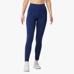 Długie legginsy treningowe damskie Swedemount Move Long Tights szybkoschnące. Niebieskie legginsy damskie SWEDEMOUNT, bez wzorów, z tkaniny. Za 185.00 zł.