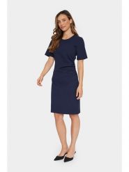 SAINT TROPEZ Sukienka "Genny" w kolorze granatowym rozmiar: XXL. Niebieskie sukienki damskie Saint Tropez, bez wzorów, z wiskozy, klasyczne, bez ramiączek. Za 171.68 zł.