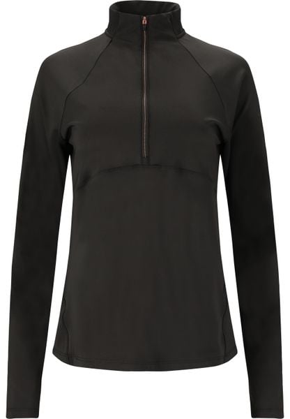 Bluza midlayer damska Endurance Lucile. Czarne bluzy damskie Endurance, bez wzorów, z elastanu, bez kaptura. Za 179.99 zł.