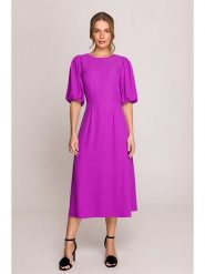 Stylove Sukienka w kolorze fioletowym rozmiar: L. Różowe sukienki damskie Stylove, bez wzorów, bez ramiączek. Za 202.50 zł.
