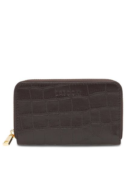 Lasocki Portfel 2W1-003-AW23 Brązowy. Brązowe portfele damskie Lasocki, bez wzorów, ze skóry. Za 129.99 zł.