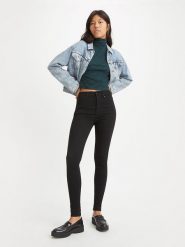 Levi's Dżinsy "Mile" - Super Skinny fit - w kolorze czarnym rozmiar: W30/L30. Czarne jeansy damskie Levi's, z podwyższonym stanem. Za 183.59 zł.