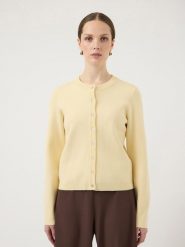 YAS Kardigan w kolorze jasnożółtym rozmiar: S. Żółte kardigany damskie YAS, s, bez wzorów, z wiskozy. Za 166.49 zł.