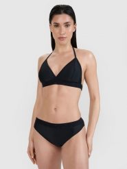 4F Góra od bikini damska - czarna XL. Czarne bikini 4F, bez wzorów, z elastanu. W wyprzedaży za 59.99 zł.