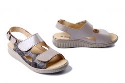 DR. BRINKMANN 710219-08 taupe, sandały damskie. Brązowe sandały damskie Dr. Brinkmann, bez wzorów, ze skóry, bez obcasa, bez zapięcia. Za 290.43 zł.