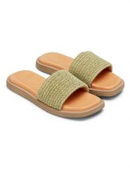 Marc O´Polo Klapki w kolorze khaki rozmiar: 38. Brązowe klapki damskie bez wzorów, z otwartym noskiem, bez obcasa, bez zapięcia. Za 189.29 zł.