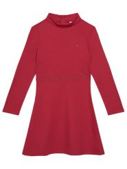 Tommy Hilfiger Sukienka codzienna Essential Skater KG0KG08790 S Czerwony Regular Fit. Czerwone sukienki dziewczęce Tommy Hilfiger, bez wzorów, z syntetyku, bez ramiączek, proste. Za 319.99 zł.