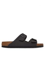 Birkenstock Klapki Arizona 1032045 Szary. Szare klapki damskie Birkenstock, bez wzorów, ze skóry, bez obcasa, bez zapięcia. Za 399.99 zł.