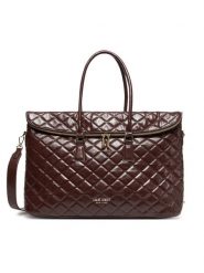 Nine West Torebka CEO-SOPHIA-LA374-4066 Brązowy. Brązowe shopper bag Nine West, bez wzorów, z materiału, bez dodatków. Za 299.99 zł.