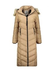 Canadian Peak Płaszcz zimowy "Capucineak" w kolorze jasnobrązowym rozmiar: XXL. Brązowe płaszcze damskie Canadian Peak, na zimę, xxl, bez wzorów, z puchu, bez kaptura. Za 345.36 zł.
