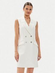 Guess Sukienka koktajlowa W4YK25 KBJP2 Écru Regular Fit. Sukienki damskie Guess, z aplikacjami, z syntetyku, wizytowe, bez ramiączek. Za 669.99 zł.