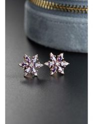 Heliophilia Pozłacane kolczyki-wkrętki z cyrkoniami rozmiar: onesize. Różowe kolczyki damskie Heliophilia, z cyrkonią, pozłacane. Za 60.99 zł.