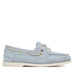 Mokasyny Tommy Hilfiger. Niebieskie mokasyny damskie Tommy Hilfiger, bez obcasa. Za 489.99 zł.