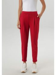 Aniston Spodnie w kolorze czerwonym rozmiar: 42. Czerwone spodnie materiałowe damskie Aniston, bez wzorów, z materiału. Za 82.99 zł.