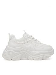 DeeZee Sneakersy WSS21557-02 Biały. Białe obuwie sportowe damskie DeeZee, z materiału, bez zapięcia. Za 159.99 zł.