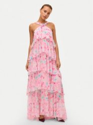 Vero Moda Sukienka wieczorowa Felicia 10295237 Różowy Slim Fit. Czerwone sukienki damskie Vero Moda, bez wzorów, z syntetyku, wizytowe, bez ramiączek. Za 439.99 zł.