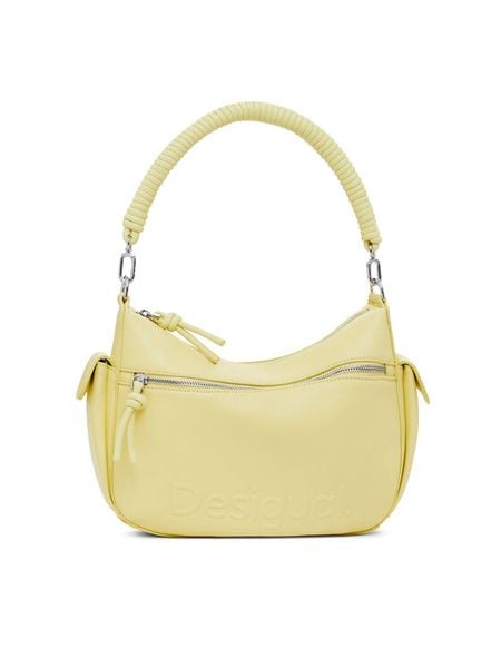 Desigual Torebka 25SAXPBU Żółty. Żółte torebki klasyczne damskie Desigual, ze skóry, bez dodatków. Za 199.99 zł.