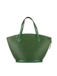 Louis Vuitton Skórzana torebka w kolorze zielonym - 23 x 24 x 10 cm rozmiar: onesize. Zielone torebki klasyczne damskie Louis Vuitton, z materiału, bez dodatków. Za 2,696.99 zł.