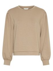 MOSS COPENHAGEN Bluza w kolorze beżowym rozmiar: XS/S. Brązowe bluzy damskie Moss Copenhagen, s, bez wzorów, bez kaptura. Za 132.05 zł.