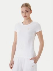 EA7 Emporio Armani T-Shirt 7W001045 AF10373 U0002 Biały Slim Fit. Białe t-shirty damskie EA7 Emporio Armani, l, bez wzorów, z bawełny, bez kołnierzyka. Za 269.99 zł.