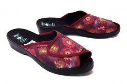 ADANEX 3081DD BIO 27140 bordowy, kapcie damskie. Czerwone kapcie damskie Adanex. Za 68.99 zł.