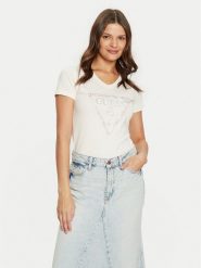 Guess T-Shirt W5RI21 J1314 Écru Regular Fit. T-shirty damskie Guess, s, z aplikacjami, z bawełny, bez kołnierzyka. Za 99.99 zł.