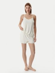 KARL LAGERFELD Piżama B1W45011 Beżowy jasny Regular Fit. Brązowe piżamy damskie KARL LAGERFELD, bez wzorów, z wiskozy, bez ramiączek. Za 529.99 zł.