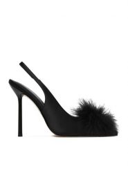 Eva Minge Szpilki EO-LAYLA-LT1677-35 Czarny. Czarne szpilki damskie Eva Minge, bez wzorów, z materiału, bez obcasa, na szpilce, bez zapięcia. Za 479.99 zł.