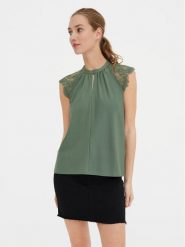 Vero Moda Bluzka Milla 10226072 Zielony Regular Fit. Zielone bluzki damskie Vero Moda, m, bez wzorów, z syntetyku, bez kołnierzyka, bez ramiączek. W wyprzedaży za 79.99 zł.