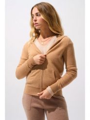 AUTHENTIC CASHMERE Kaszmirowy kardigan "Colombis" w kolorze karmelowym rozmiar: L. Brązowe kardigany damskie AUTHENTIC CASHMERE, l, bez wzorów, z kaszmiru. Za 413.99 zł.