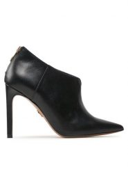 Baldowski Botki D04158-1451-003 Czarny. Czarne botki damskie Baldowski, ze skóry, bez obcasa, na szpilce, bez zapięcia. Za 479.99 zł.