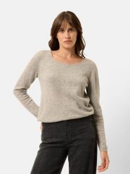 Just Cashmere Kaszmirowy sweter "Fiona" w kolorze szarobrązowym rozmiar: L. Brązowe swetry klasyczne damskie Just Cashmere, l, z kaszmiru, bez kołnierzyka. Za 242.70 zł.
