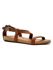 Comfortfusse Skórzane sandały w kolorze jasnobrązowym rozmiar: 39. Brązowe sandały damskie Comfortfüße, bez wzorów, ze skóry, z otwartym noskiem, bez obcasa, bez zapięcia. Za 217.99 zł.