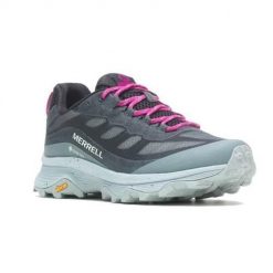 Buty do biegania damskie Merrell Moab Speed Gtx. Szare obuwie sportowe damskie Merrell, z materiału, bez zapięcia, do biegania. Za 789.00 zł.