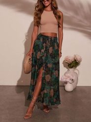 Milan Kiss Spódnica w kolorze zielono-granatowym rozmiar: XL. Niebieskie spódnice damskie Milan Kiss, xl, bez wzorów, maxi. Za 139.87 zł.