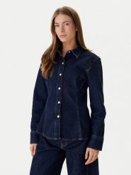 Calvin Klein Jeans Koszula jeansowa LV047E709G Granatowy. Niebieskie koszule damskie Calvin Klein Jeans, xl, bez wzorów, z bawełny, bez kołnierzyka, bez ramiączek. Za 529.99 zł.