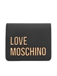 LOVE MOSCHINO Portfel JC5612PP1PKD0000 Czarny. Czarne portfele damskie Love Moschino, bez wzorów, ze skóry. Za 399.99 zł.